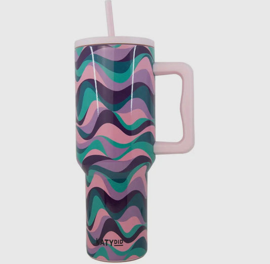 In Stock: 38 oz Pink Swirl Tumbler