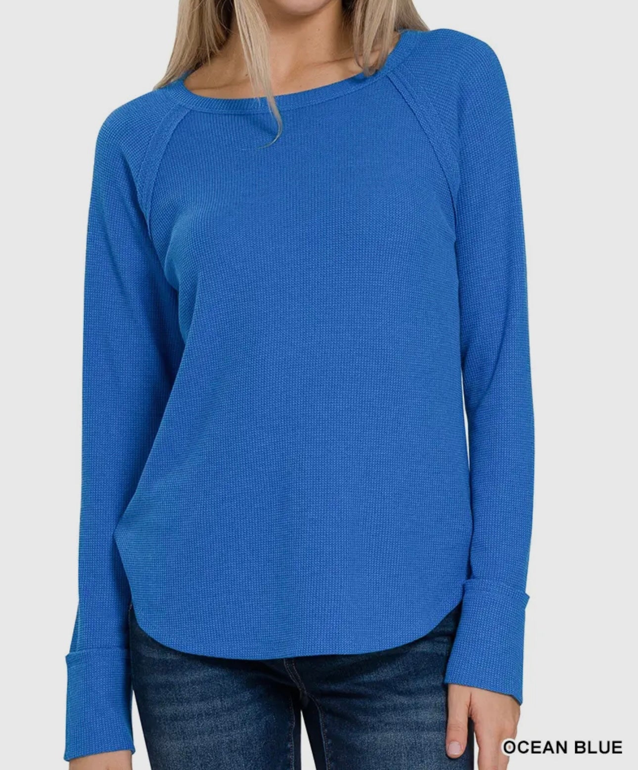 In Stock: Waffle Long Sleeve Top